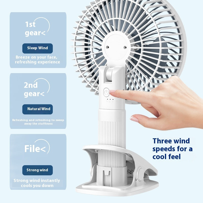 Clip Fan USB Lighting Desktop Fan Portable