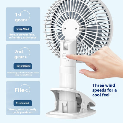 Clip Fan USB Lighting Desktop Fan Portable
