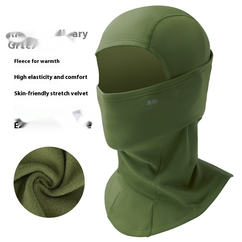 Outdoor Keep Warm And Windproof In Winter Mask Outdoor Fleece Scarf Cold-proof Haze-proof Riding Hat