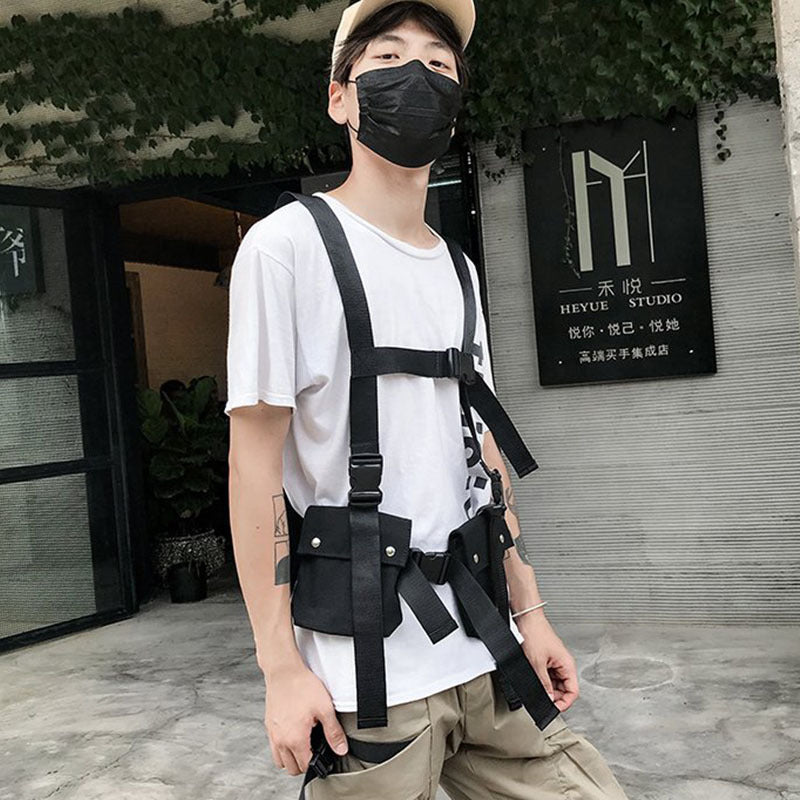 Fashion Trend Tactical Bag Men And Women Casual Personality Backpack