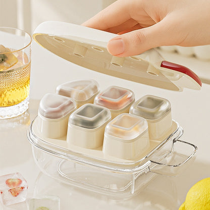 Versatile Ice Cube Mold with Lid for Effortless Ice Storage and Pressing - Mallora Shop