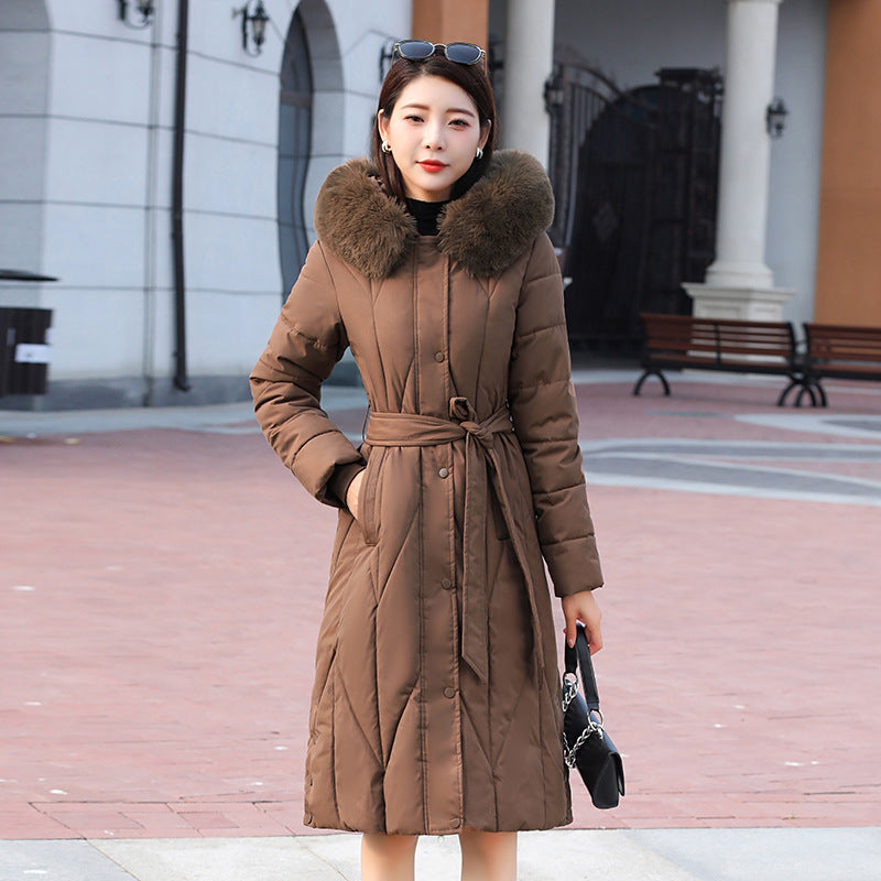 Women's Cotton-padded Coat Fashion Waist-controlled Thickened