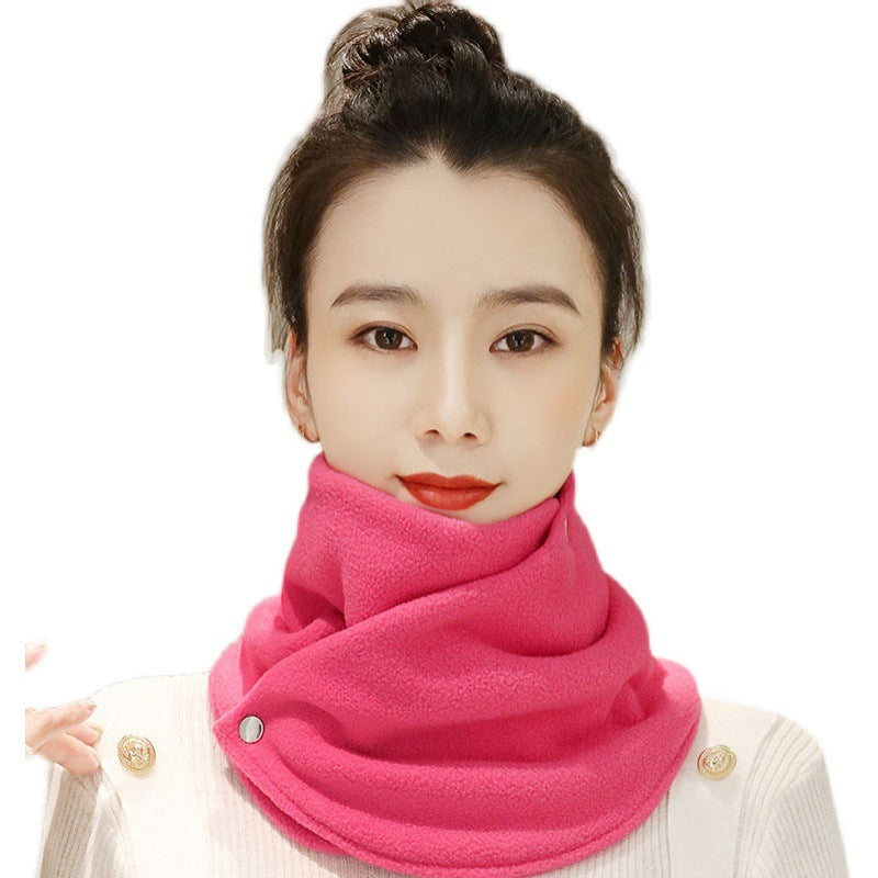 Women's Warm Plush Scarf Ins Cute And Versatile