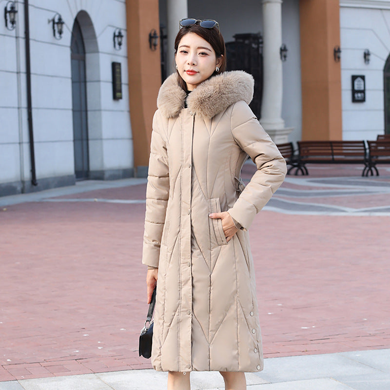 Women's Cotton-padded Coat Fashion Waist-controlled Thickened