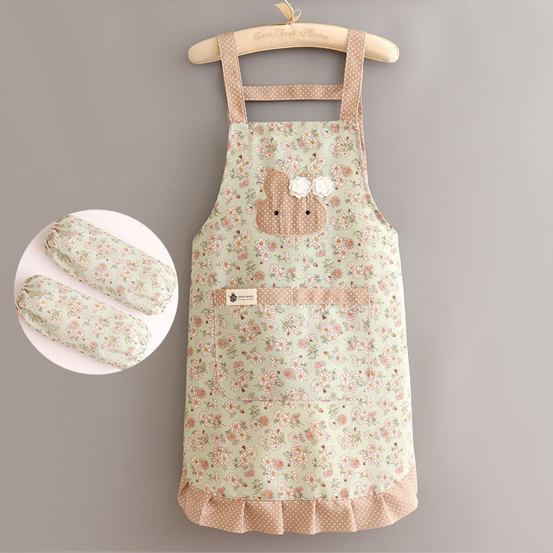 Adults Korean Version Of The Cute Rustic Temperament Breathable Canvas Apron