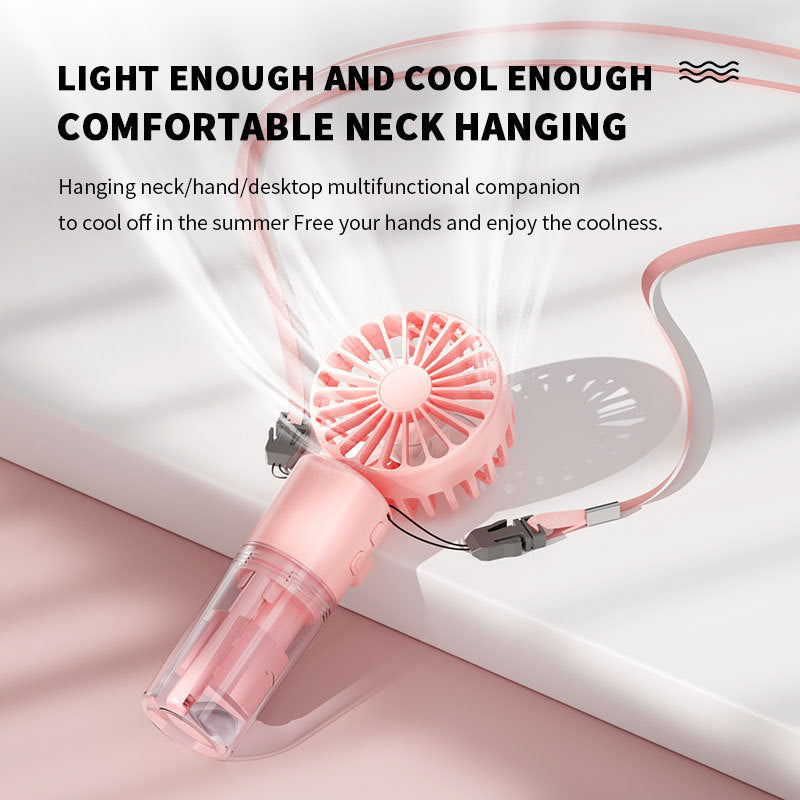 Portable Handheld Spray Fan - 4-Speed USB Cooling Mist Fan for Instant Refreshment - Mallora Shop