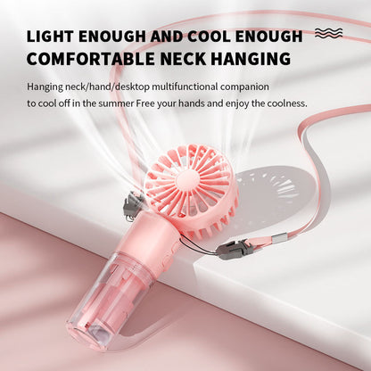 Portable Handheld Spray Fan - 4-Speed USB Cooling Mist Fan for Instant Refreshment - Mallora Shop