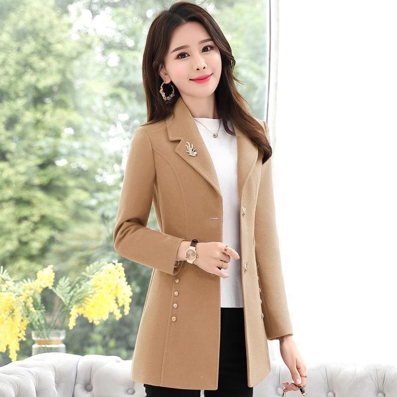 Woolen Coat Women's Short Slim Fit Slimming