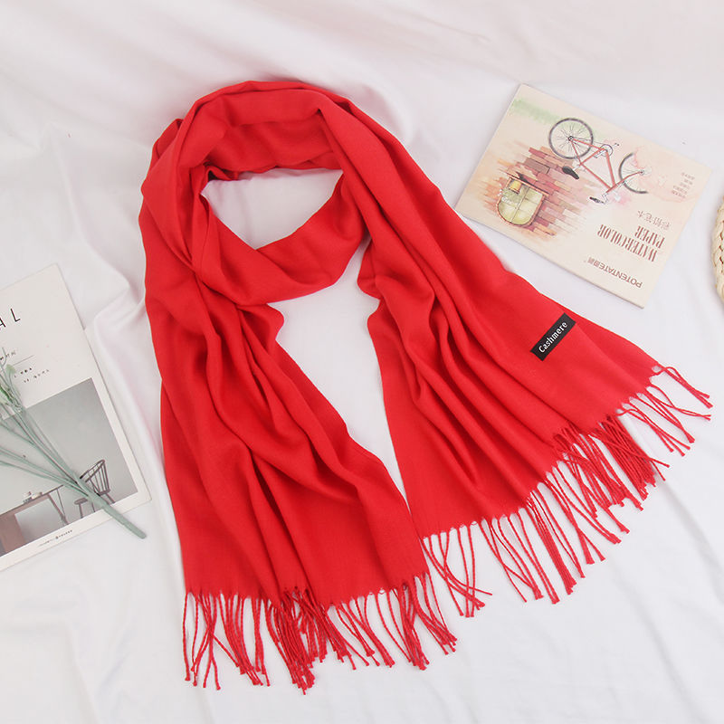 Fashion Cashmere Dual-use Shawl Warm Scarf