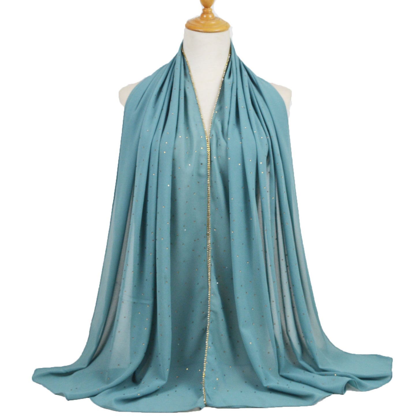 Chain Pearl Chiffon Hui Hood