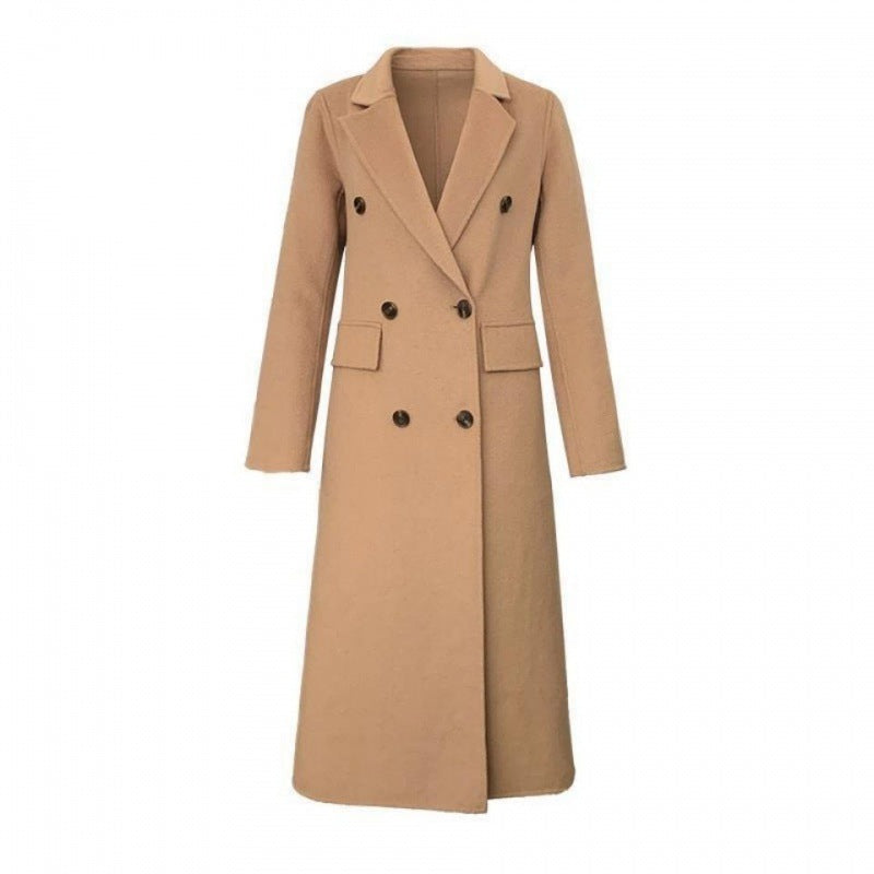 Women Loose Slim Fit Woolen Coat Mid-length Woolen Coat