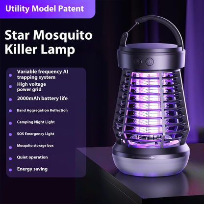 2-in-1 Electric Mosquito Killer Lamp - USB Rechargeable Swatter for Effective Insect Control - Mallora Shop