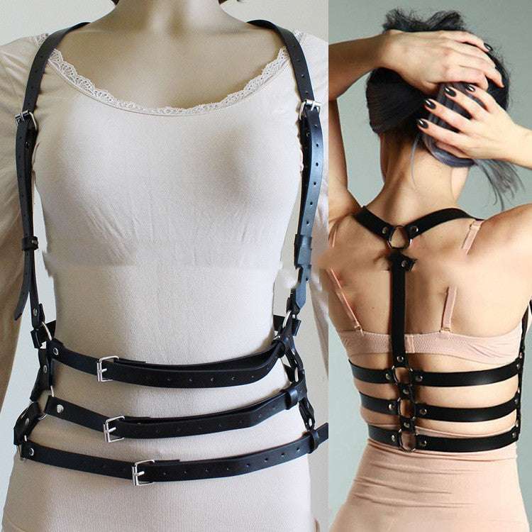 Fashionable Leather Clothing With A Waistband