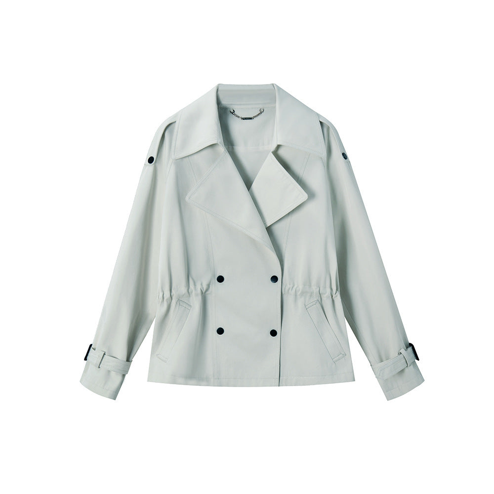 Comfortable Cotton, Not Easy To Wrinkle, Good Texture, Short Trench Coat