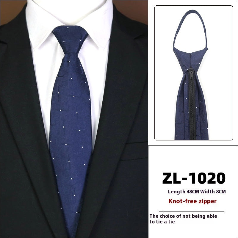 Men's Formal Wear Business Zipper Tie-free