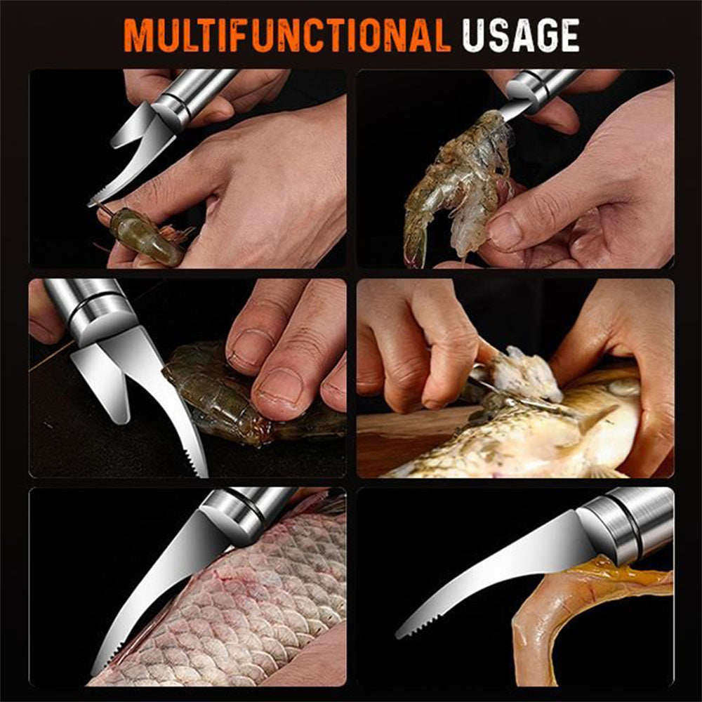 Multi-functional Stainless Steel Shrimp Peeler for Easy Shelling and Preparation