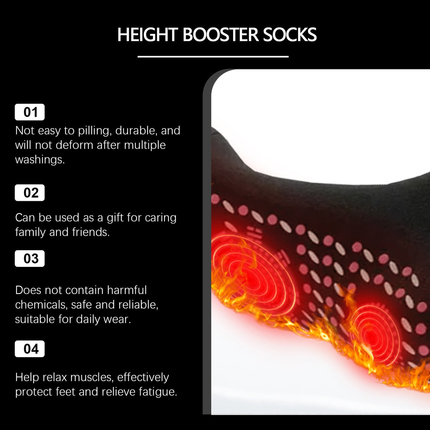 Self-heating Massage Body Socks Foot Skin-friendly