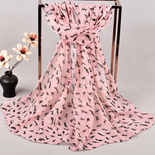 New Ladies Animal Chiffon Printed Silk Scarf