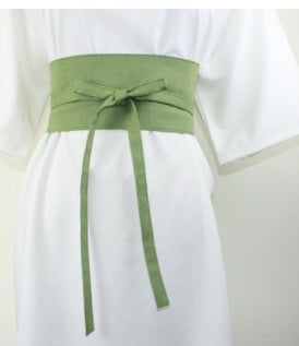 Cotton And Linen Waist Wrap Lace-up Dress Accessories