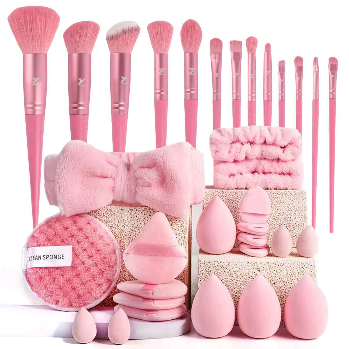 60pcs  Beauty Tools Major Combination Suit Face Wash Makeup Full Set