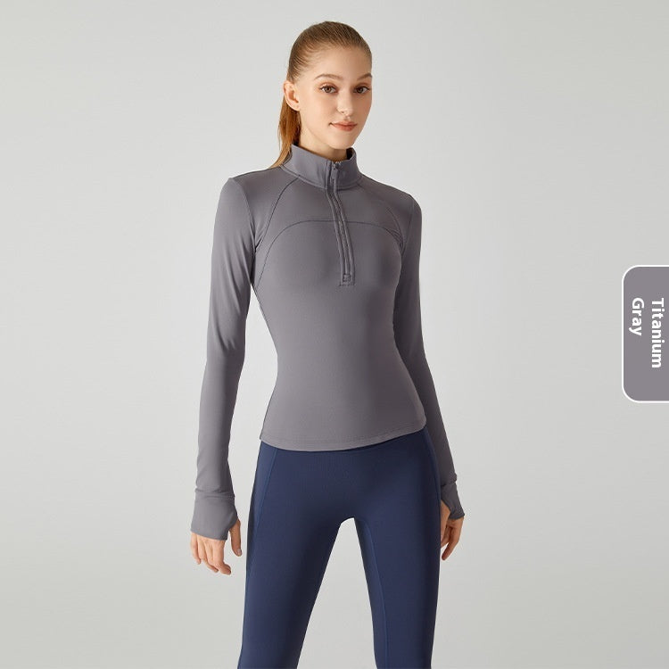 Fleece-lined Long Sleeve  Yoga Top