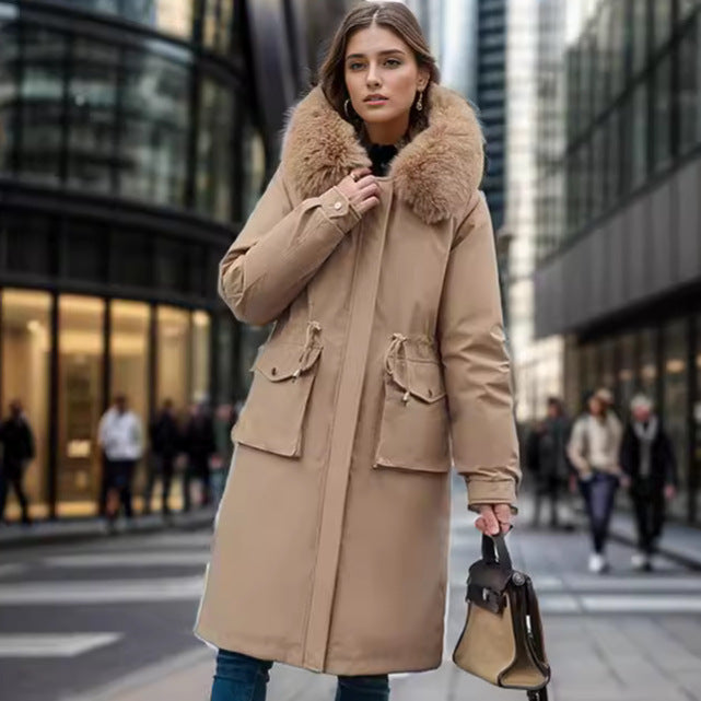 Parka Women's Overknee Long Cotton Coat Jacket Trench Coat