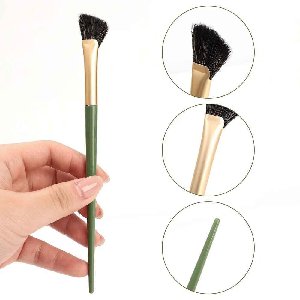 New Half Fan-shaped Soft Angled Flat Head Noses Contour Makeup Brushes