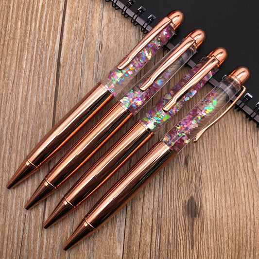 Stationery Large Fat Rose Gold Liquid Ball Pen