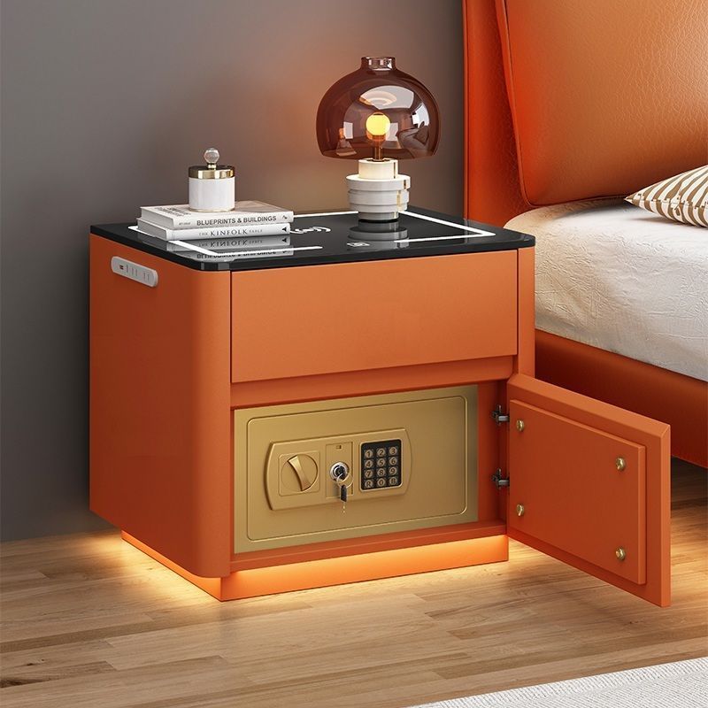 Home Bedroom Multi-functional Smart Safe Bedside Table