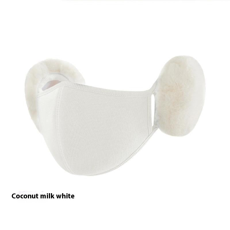 Cloud Warm Mask Winter Female Plush Cute Ear Protection Fleece-lined