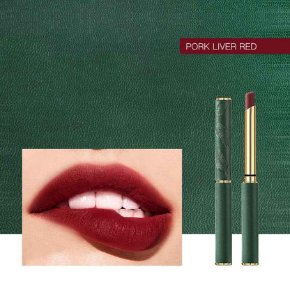Thin Round Tube Matte Velvet No Smudge Lipstick