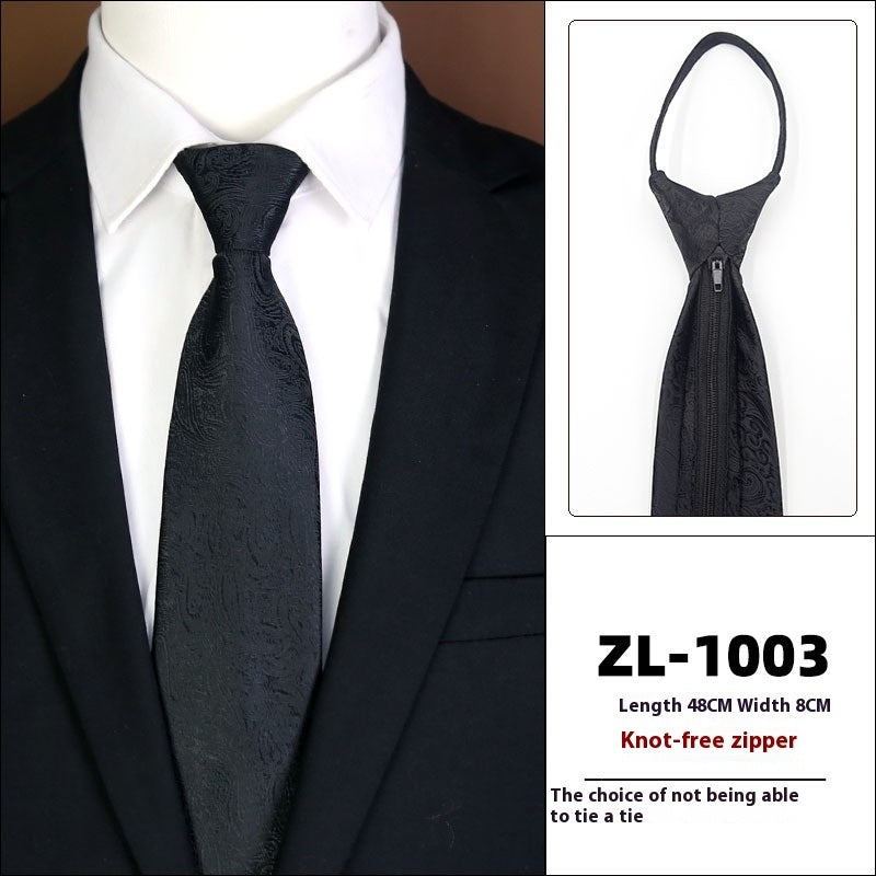 Men's Formal Wear Business Zipper Tie-free