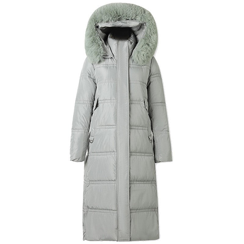 Women Over-the-knee Down Thickened Cotton-padded Coat