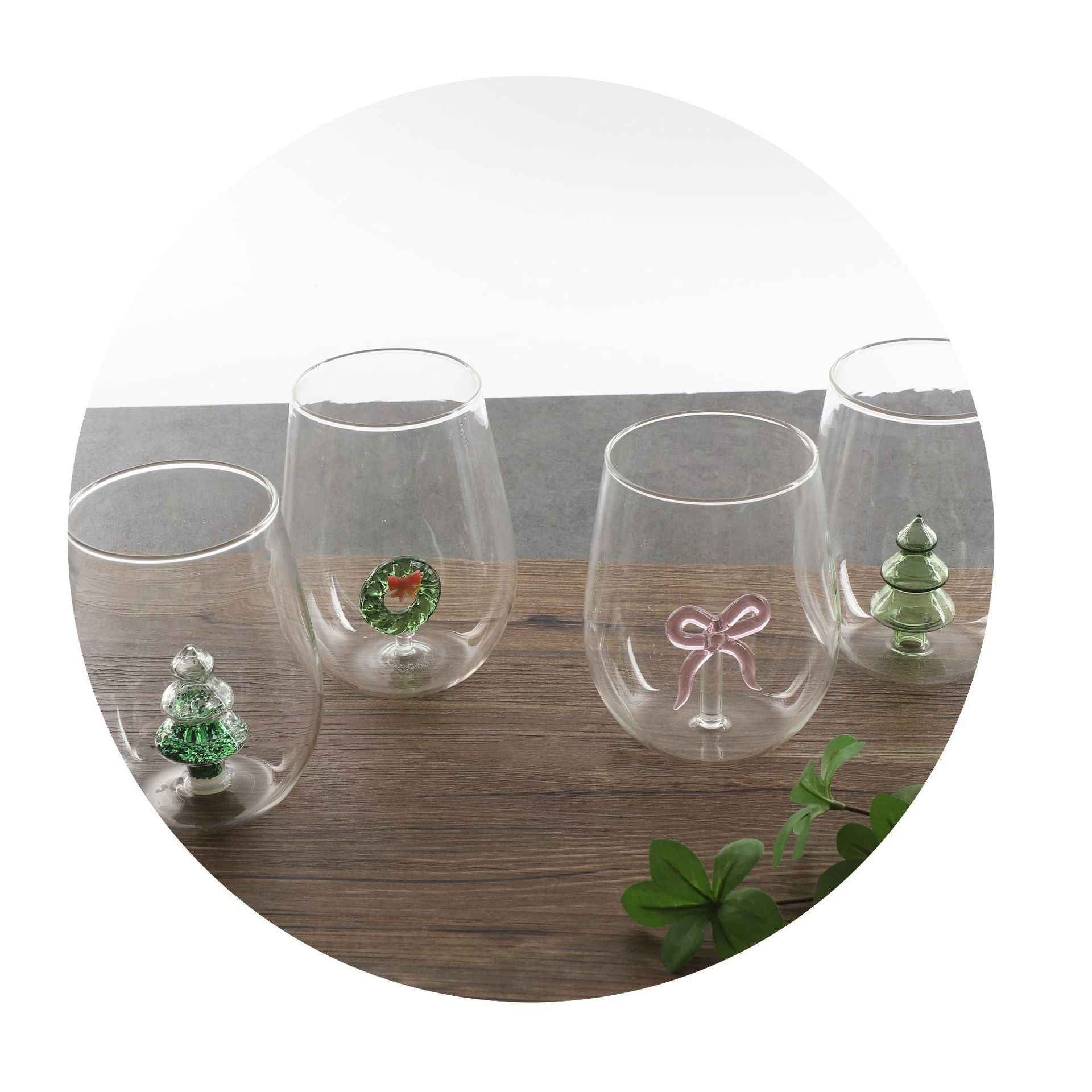Creative High Borosilicate Glasses Christmas Tree