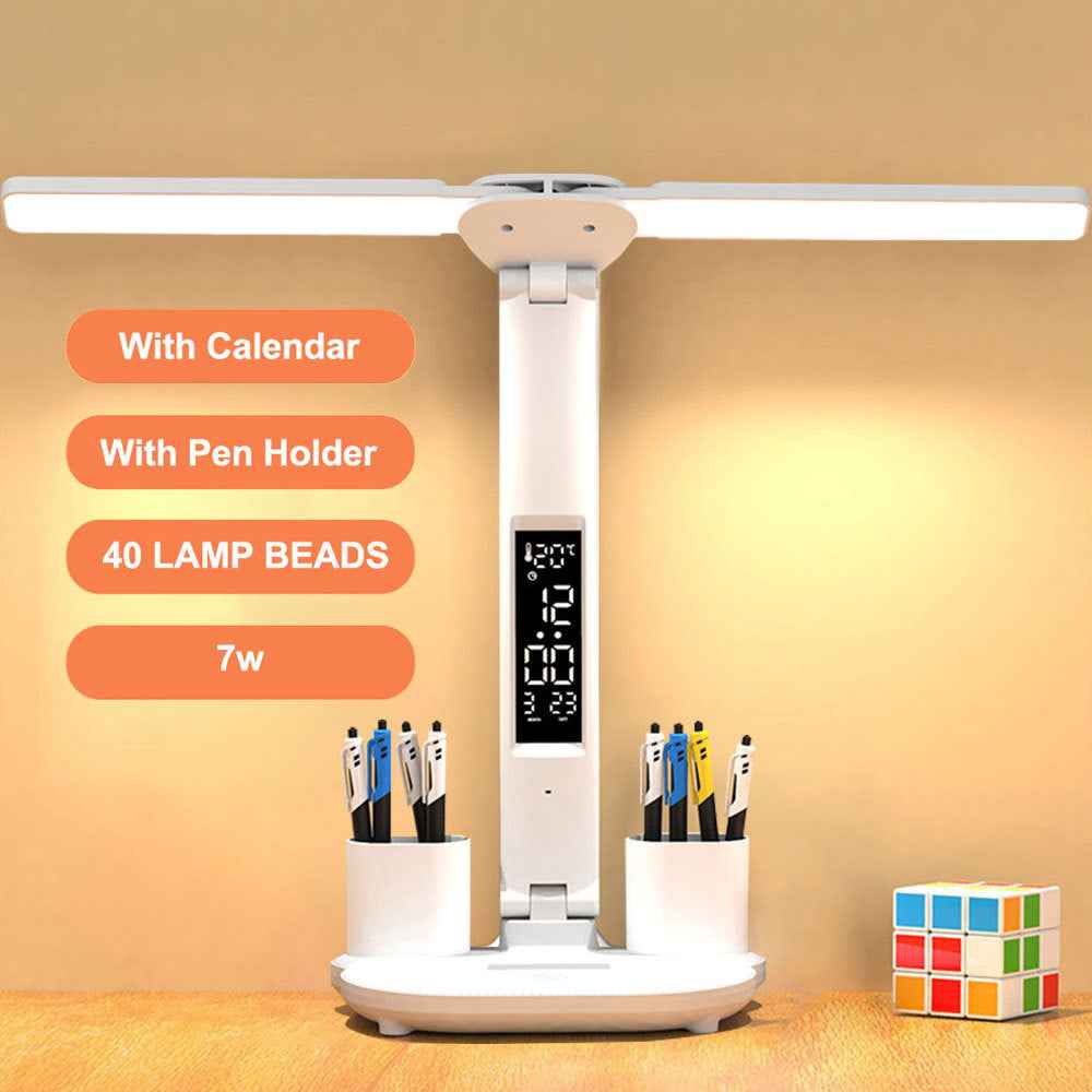 Multifunction LED Desk Lamp with Calendar & USB Touch Control - Mallora Shop