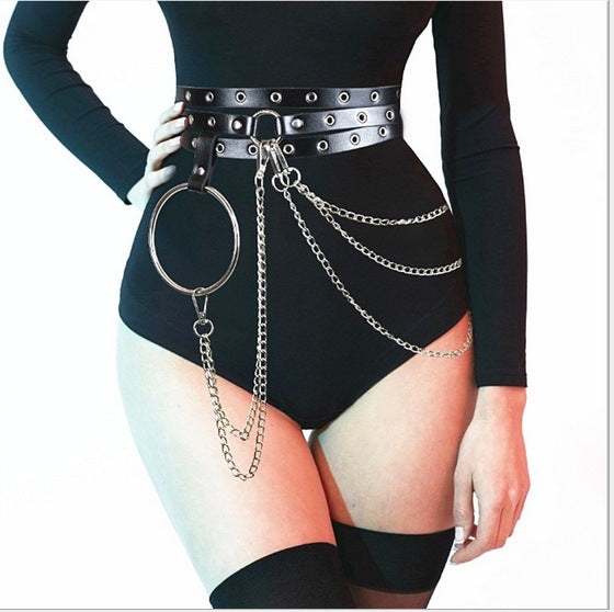 New Punk Concave Shape Waist Chain Leisure