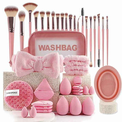 60pcs  Beauty Tools Major Combination Suit Face Wash Makeup Full Set
