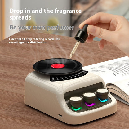 Aromatherapy Bluetooth Speaker Mini Retro CD Ambience Light