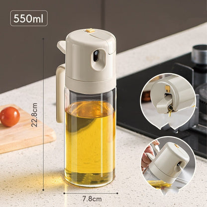 2 In 1 Oil Sprayer Bottle - BBQ Cooking Oil Dispenser