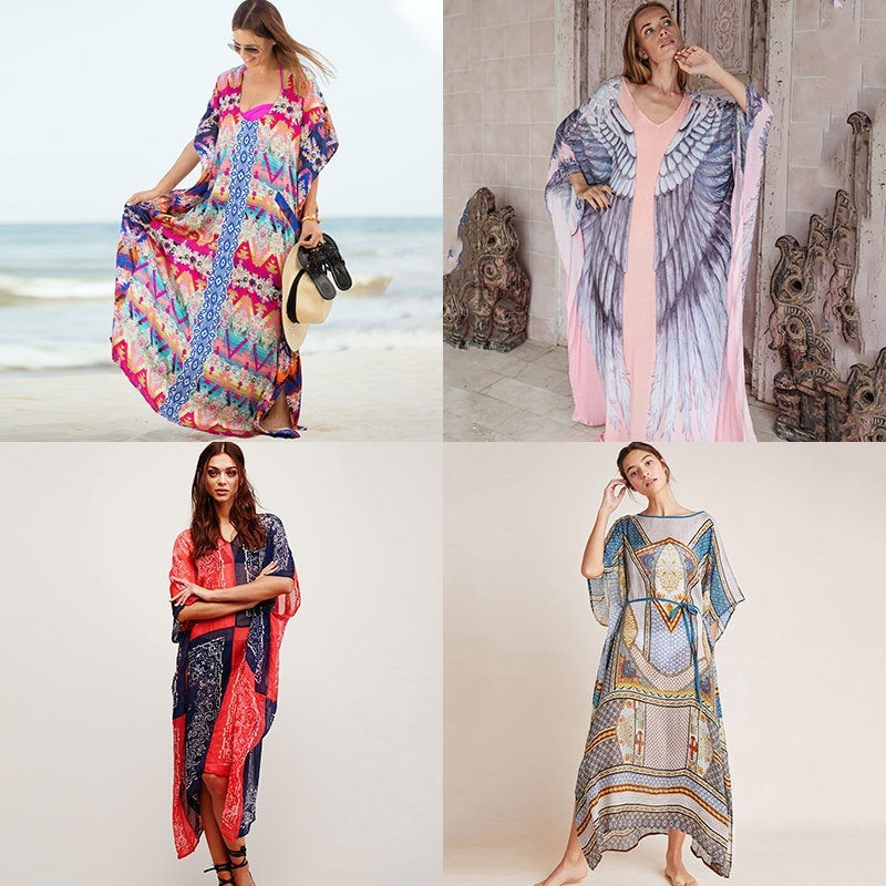 Beach Robe Bikini Swimsuit Blouse Long Dress