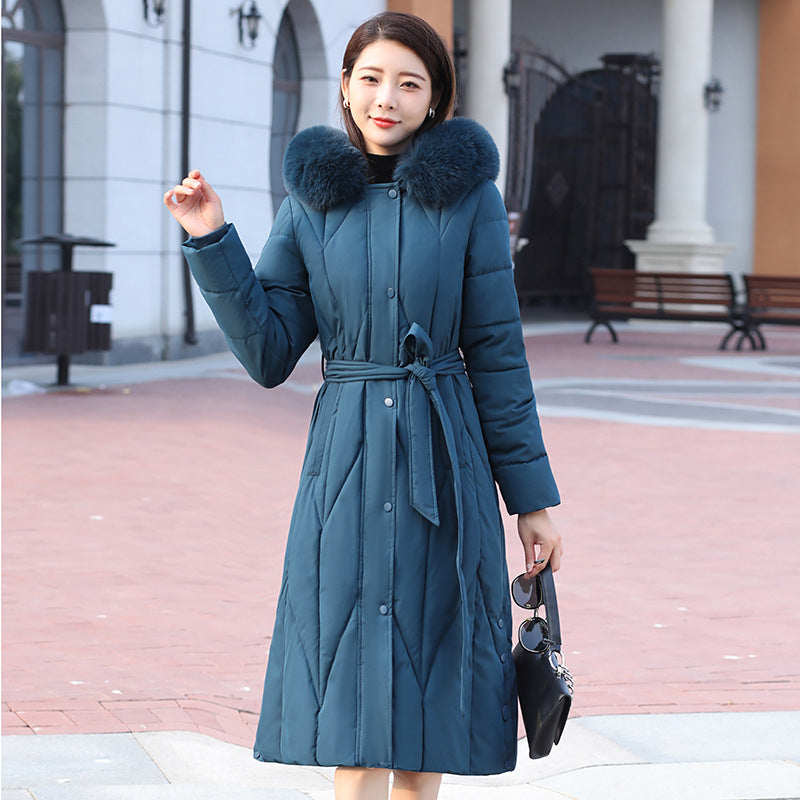 Women's Cotton-padded Coat Fashion Waist-controlled Thickened