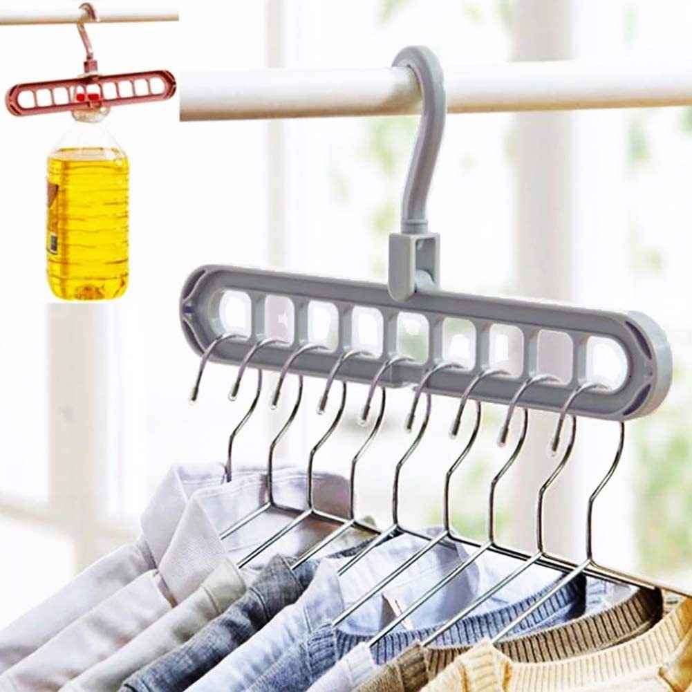 9-Hole Multi-Function Clothes Hanger Organizer