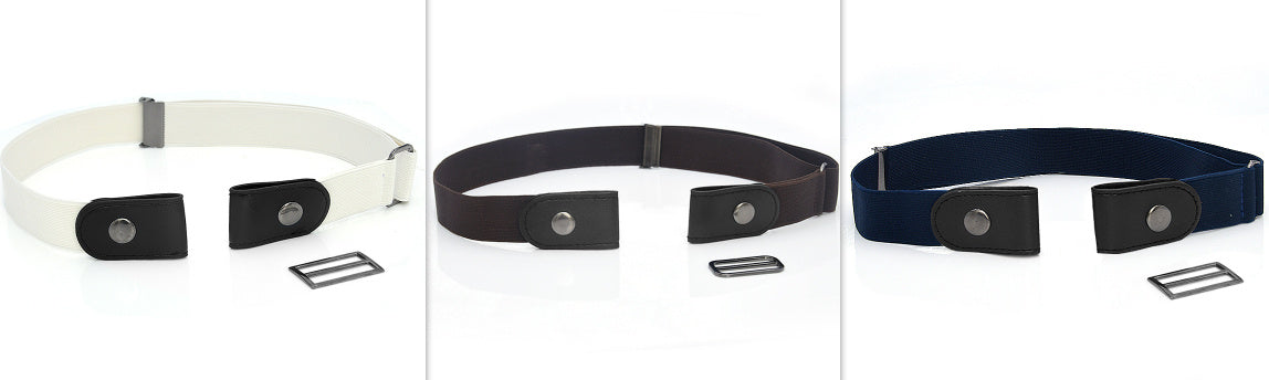 New Slim Elastic Invisible Belt Simple Lazy Belt Fat Elastic Leather