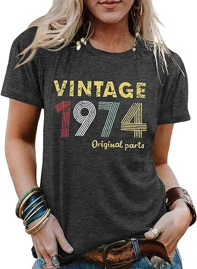 Vintage Women's Letter Vintage Print Party Top