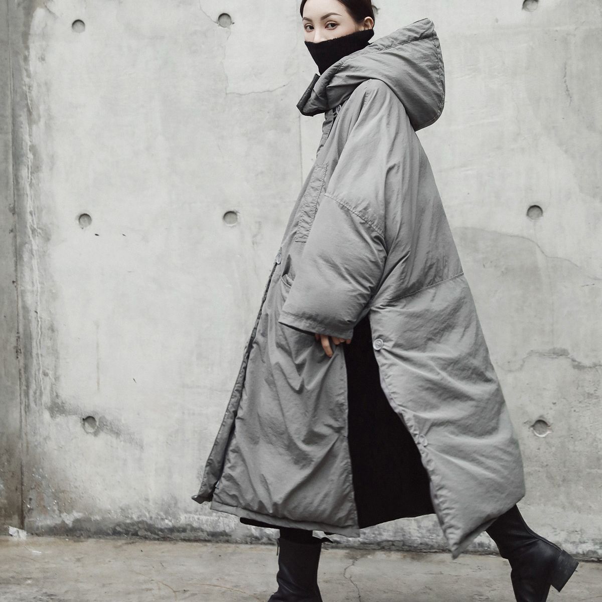 Women Thickened Loose Hooded Large Cotton-padded Coat