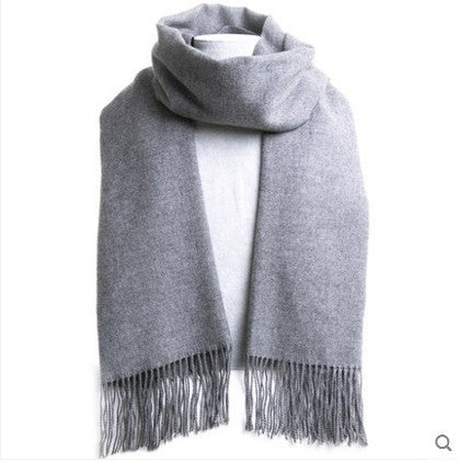 Men's Fashion Solid Color Thickened And Lengthened Scarf Shawl