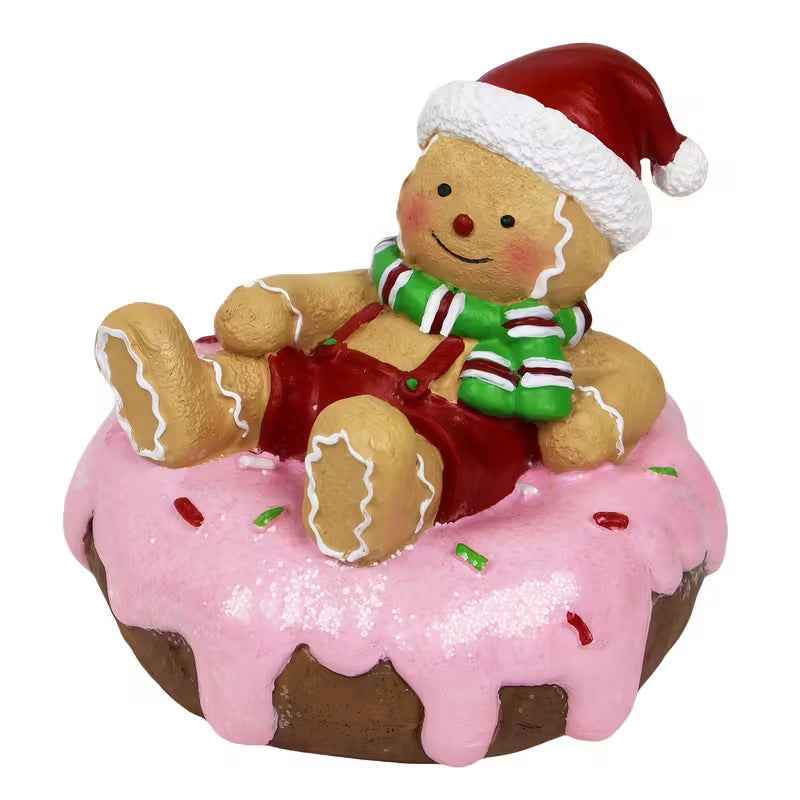 Hand Drawn Cartoon Resin Christmas Decorations Gingerbread Man