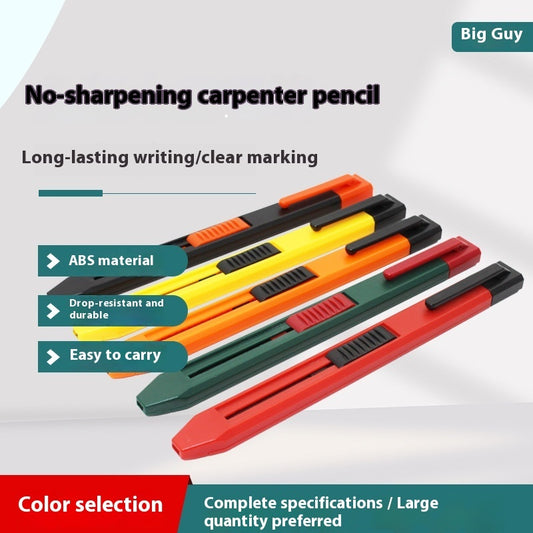 Plastic Woodworking Propelling Pencil Woodworking Special Thick Lead Mark Drawing Line Pencil