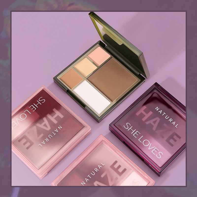 Five Color Contouring Palette Waterproof Concealer Matte Finish