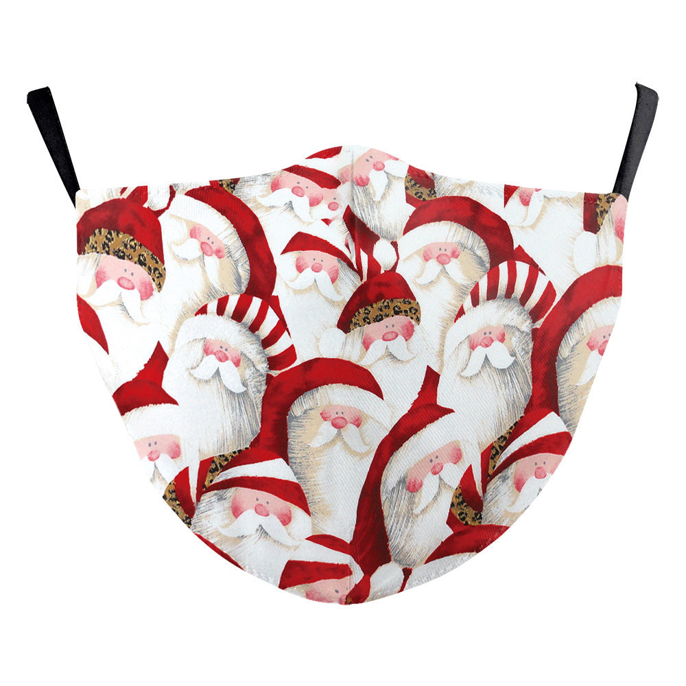 Christmas Single Corner Print Double Layer Dust Mask